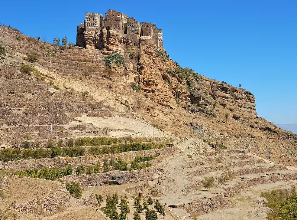 High-altitude coffee landscape of the Haraz mountains, Yemen
